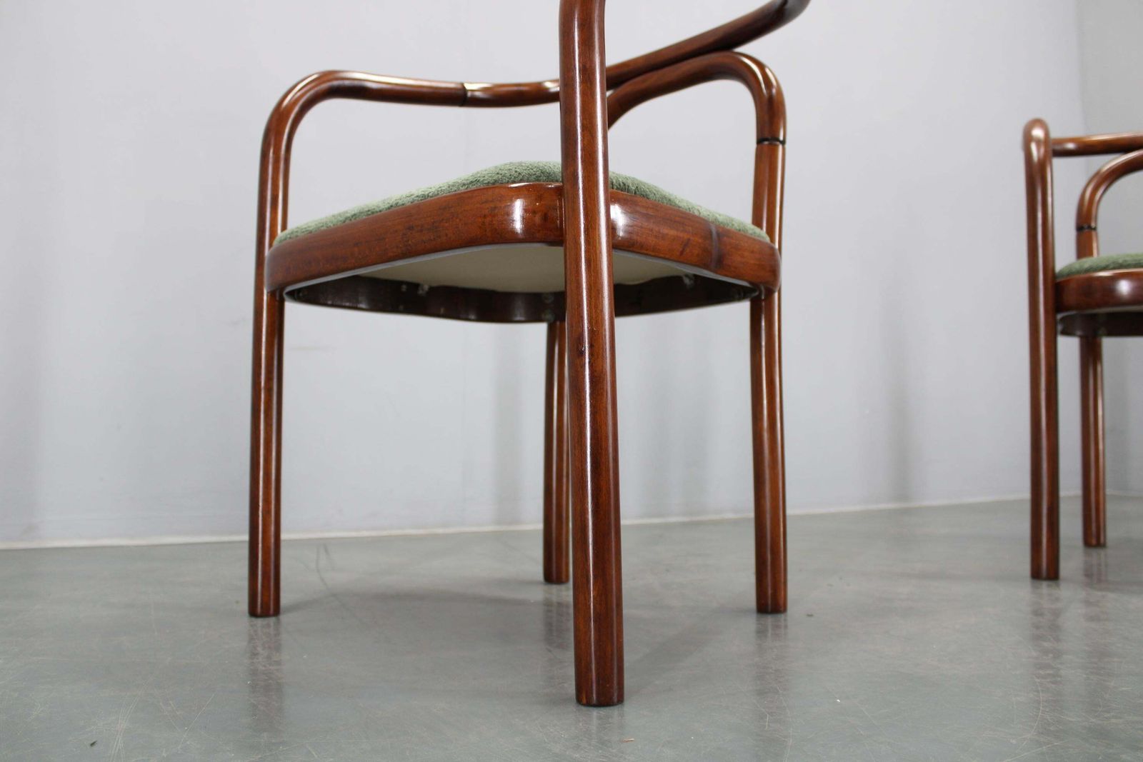 1970s Antonin Suman Set Of Six Beech Bentwood Restored Dining Chairs By Ton photo vintage