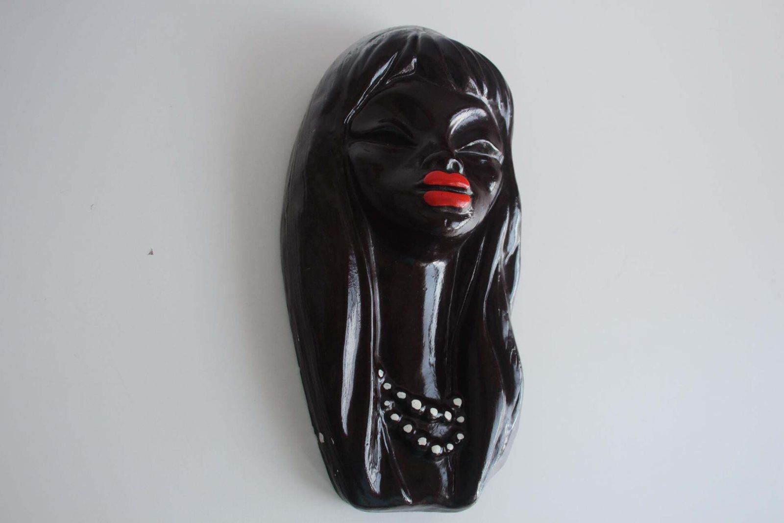 Mid Century Ceramic Wall Relief Of A Maasai Woman photo for sale