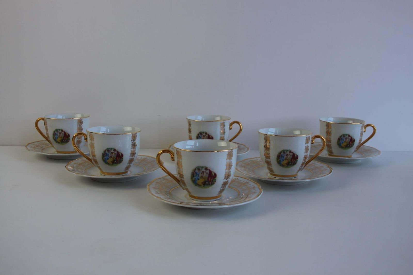 Set Of 6 Vintage Epiag Czech Porcelain Demitasse Cups And Saucers photo Home Decor