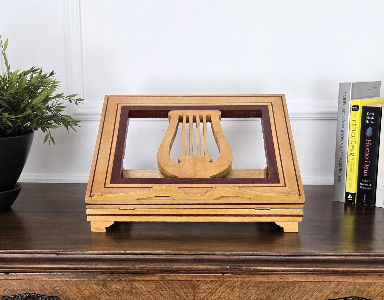 Italian Carved Decorated Adjustable Book Stand Rest photo vinterior