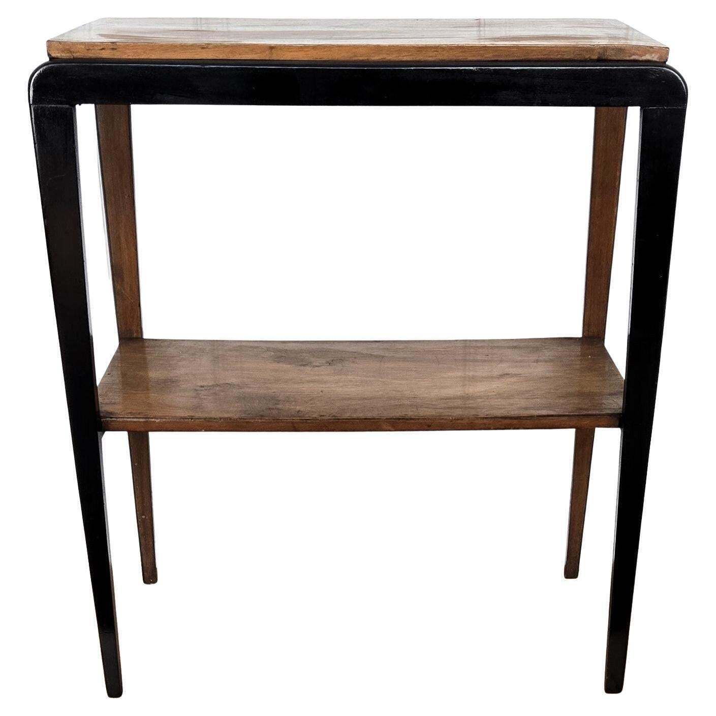 Italian 1940s Art Deco Midcentury Wooden Bar Side Cocktail Table