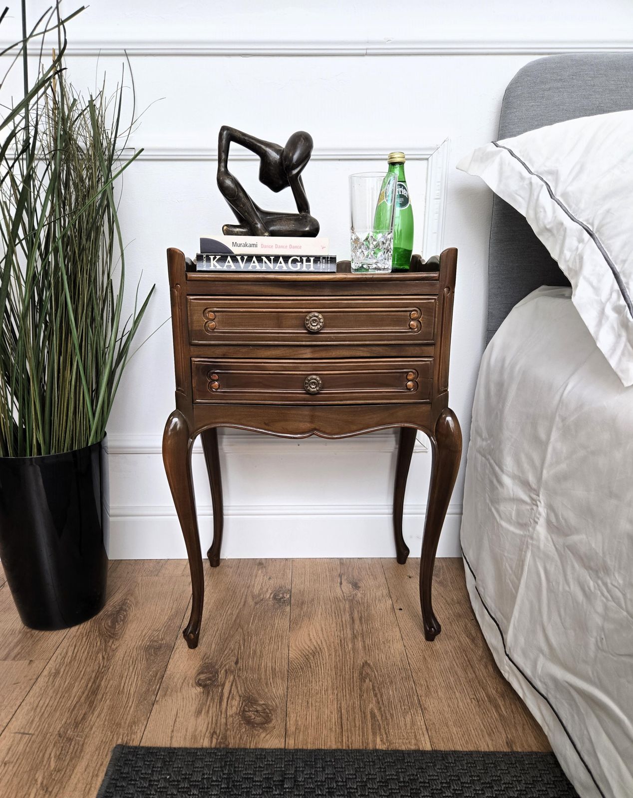 Pair Of French Nightstands With Three Drawers And Carbriole Legs photo furniture