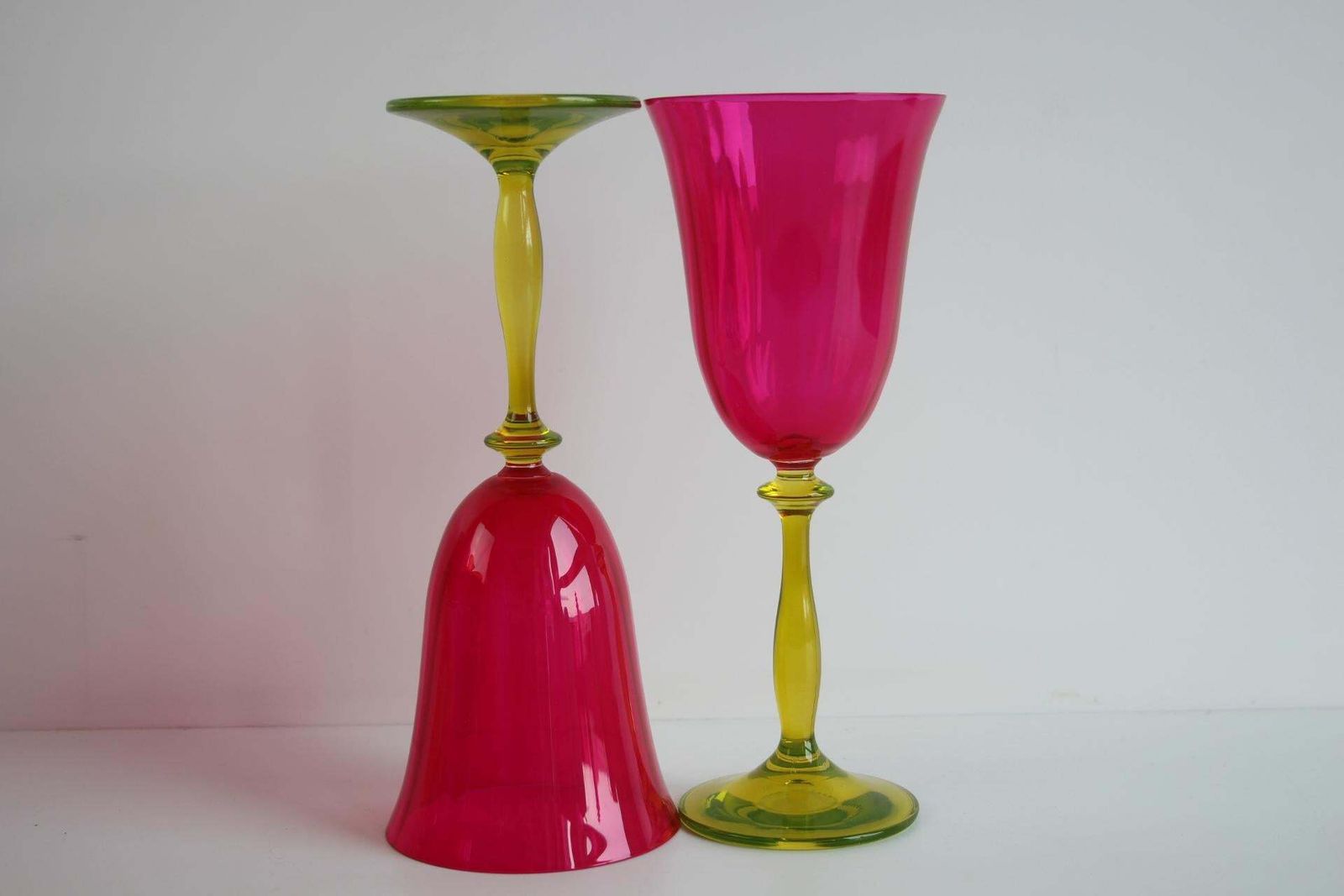 photo for sale Vintage Crystalex Wine Glasses Set Of 6 – Bohemian Glass, Czech Republic, 1990s