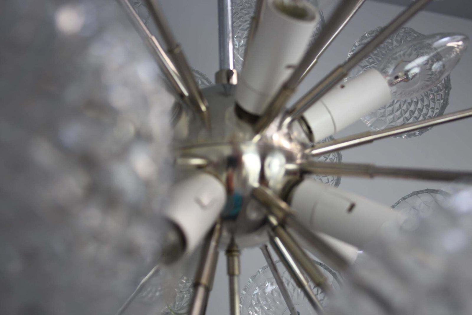 Mid Century Modern Dandelion Sputnik Chandelier, By Kamenicky Senov, 1960s photo vintage