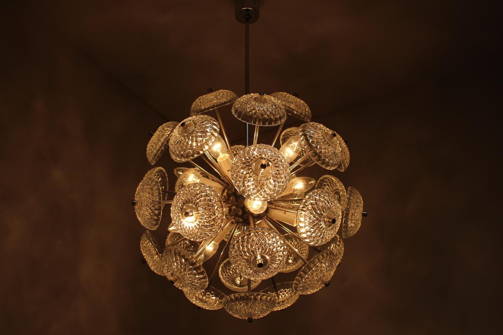 857.0 Mid Century Modern Dandelion Sputnik Chandelier, By Kamenicky Senov, 1960s photo