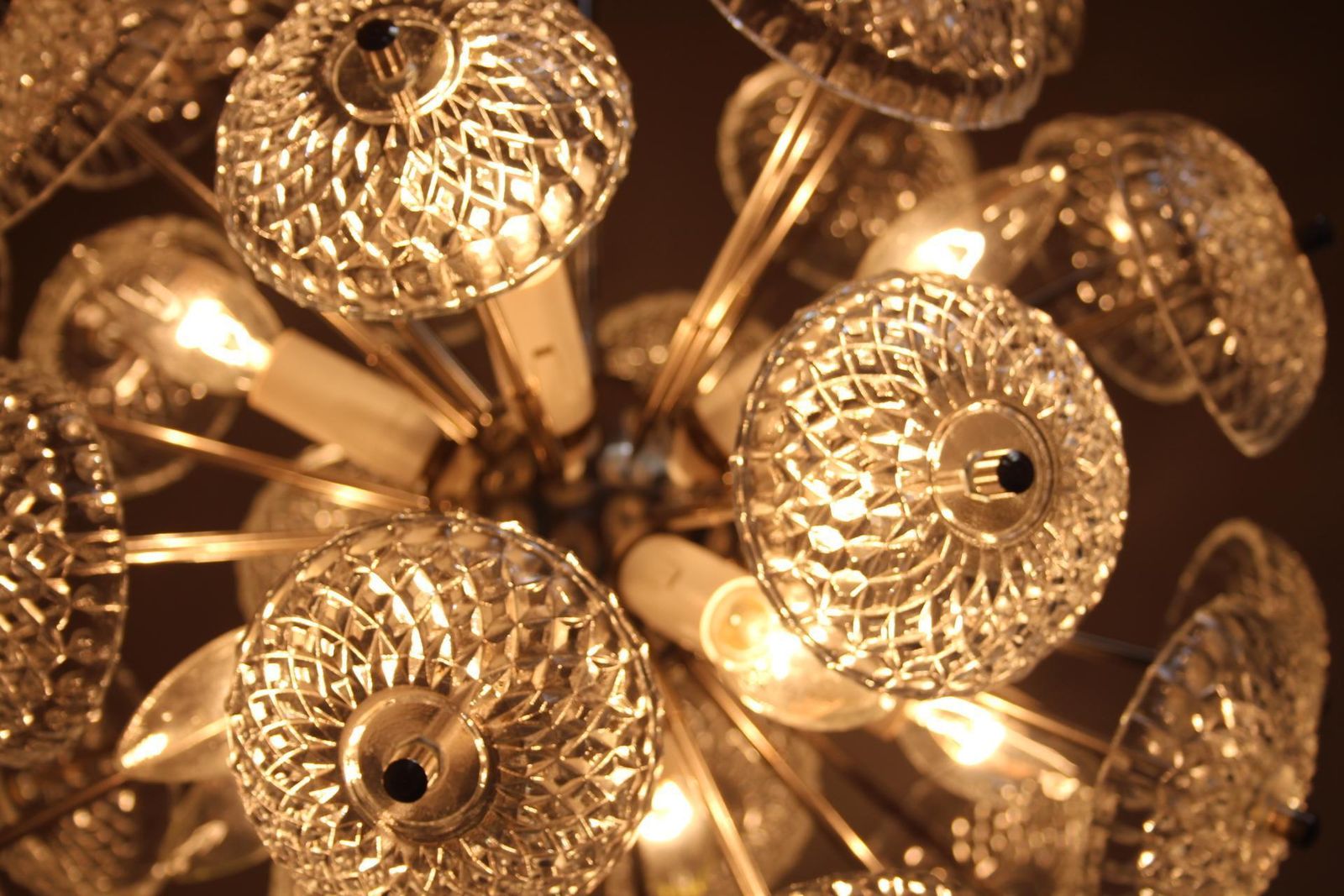 photo buy Mid Century Modern Dandelion Sputnik Chandelier, By Kamenicky Senov, 1960s