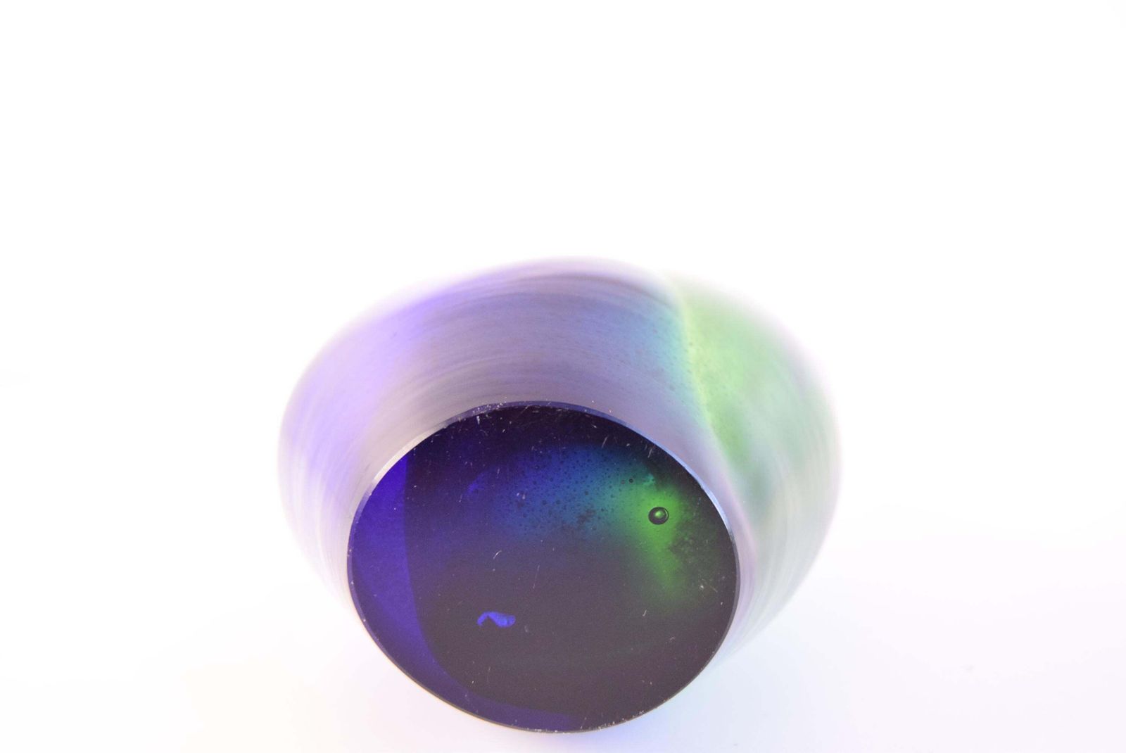 photo furniture Czech Sommerso Art Glass Vase In Blue And Green