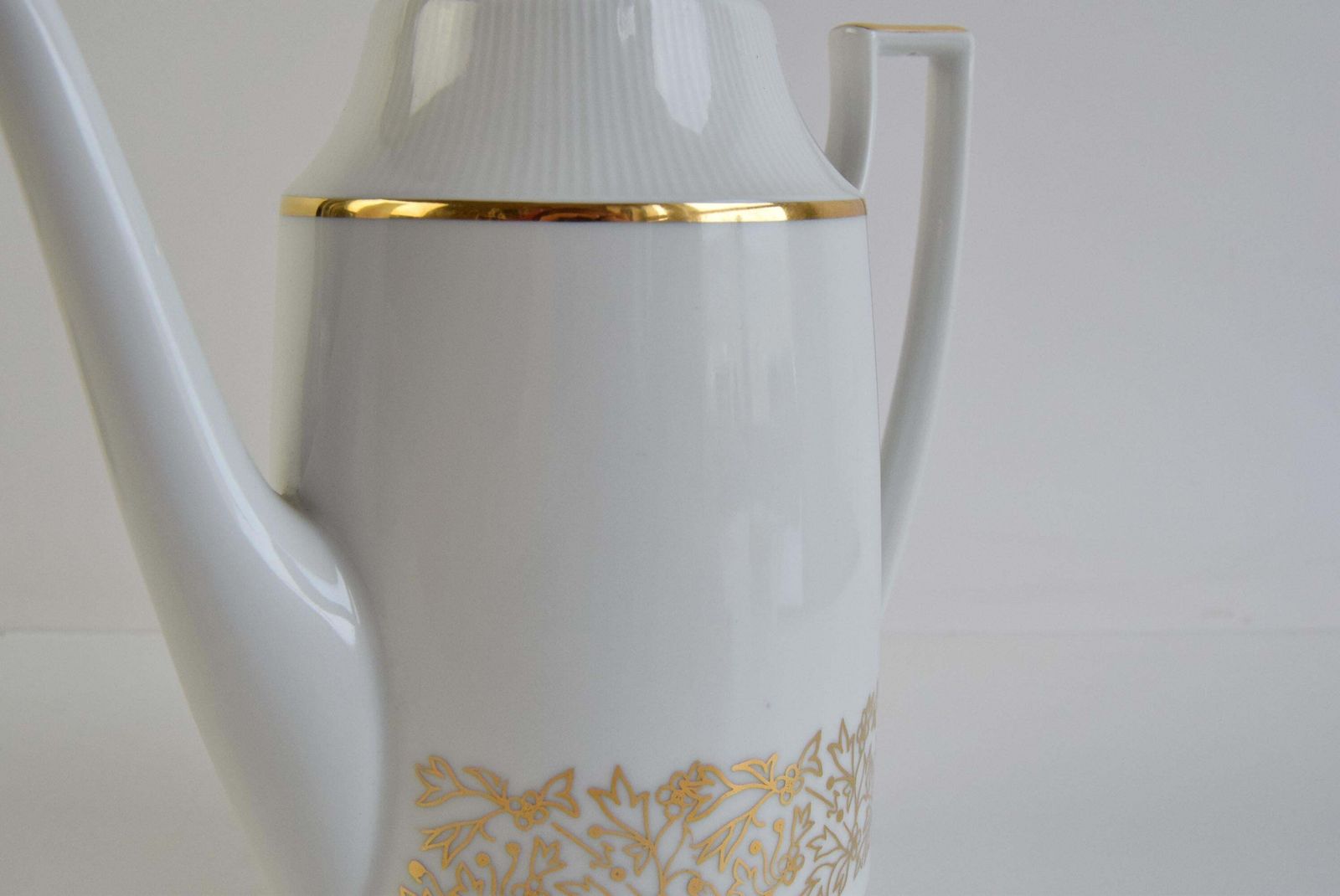 Mid Century Birkenhammer Czechoslovakian Porcelain Coffee Pot, 1969 photo vintage