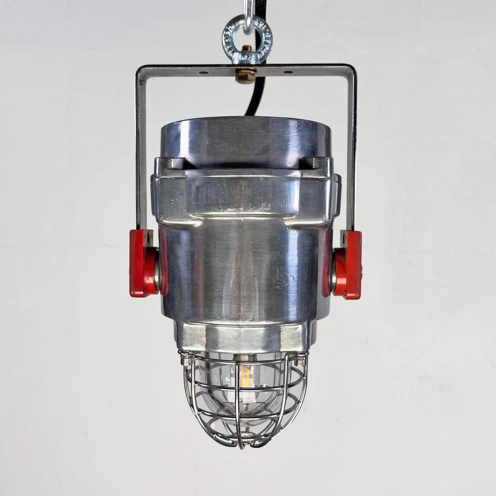 Late Century British Modified Explosion Proof Strobe Beacon Lamp With Cage photo buy