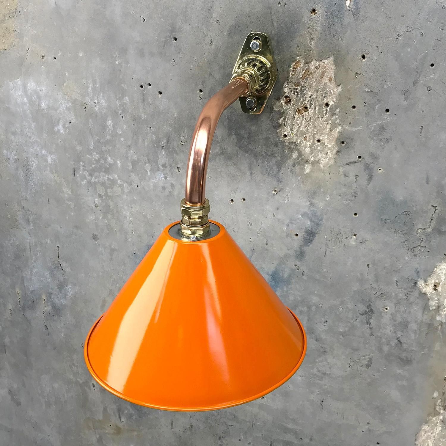 1980s Ex British Army Light Shade / Copper & Brass Cantilever, Custom Colours photo vinterior