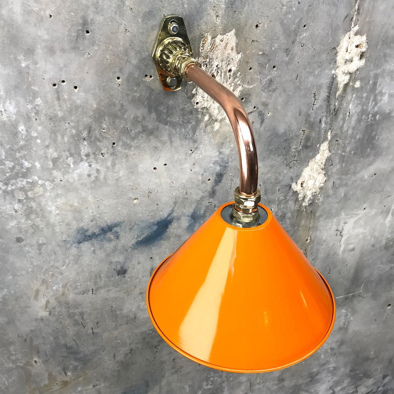 326.0 1980s Ex British Army Light Shade / Copper & Brass Cantilever, Custom Colours photo