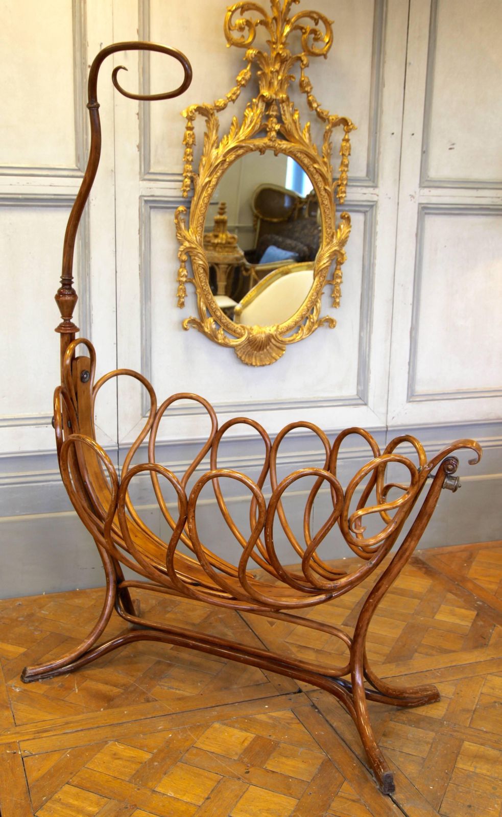 Rare French Bentwood Cradle In The Thonet Style Late 19th Century photo furniture