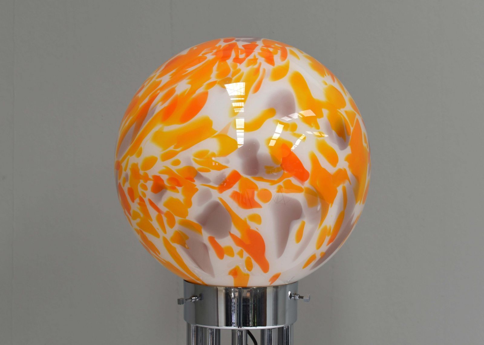 Goffredo Reggiani Globe Floor Lamp In Murano Glass And Marble  – Italy, 1970s photo for sale