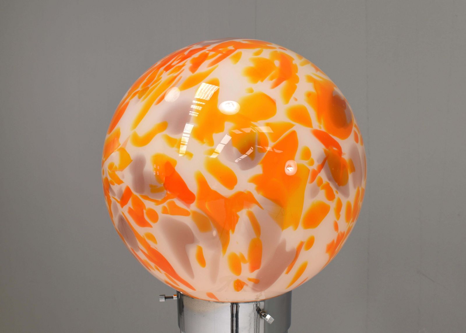 Goffredo Reggiani Globe Floor Lamp In Murano Glass And Marble  – Italy, 1970s photo Lighting