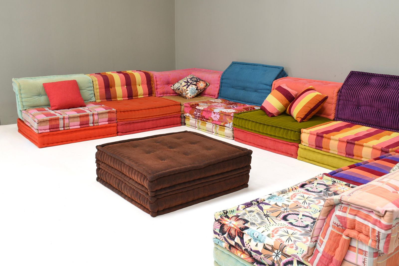 Large Mah Jong Sofa In Original Fabric By Hans Hopfer For Roche Bobois 35 Pieces photo vinterior