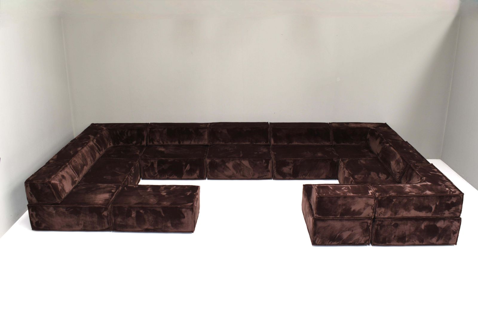 Large Cor Trio Sectional Sofa, Germany / Switzerland 1972  New Velvet Upholstery photo for sale