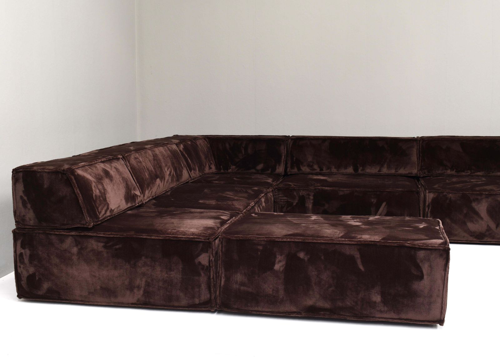 photo furniture Large Cor Trio Sectional Sofa, Germany / Switzerland 1972  New Velvet Upholstery