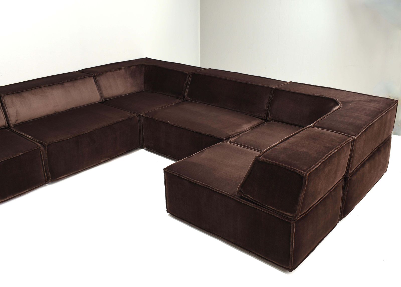 26863.0 Large Cor Trio Sectional Sofa, Germany / Switzerland 1972  New Velvet Upholstery photo
