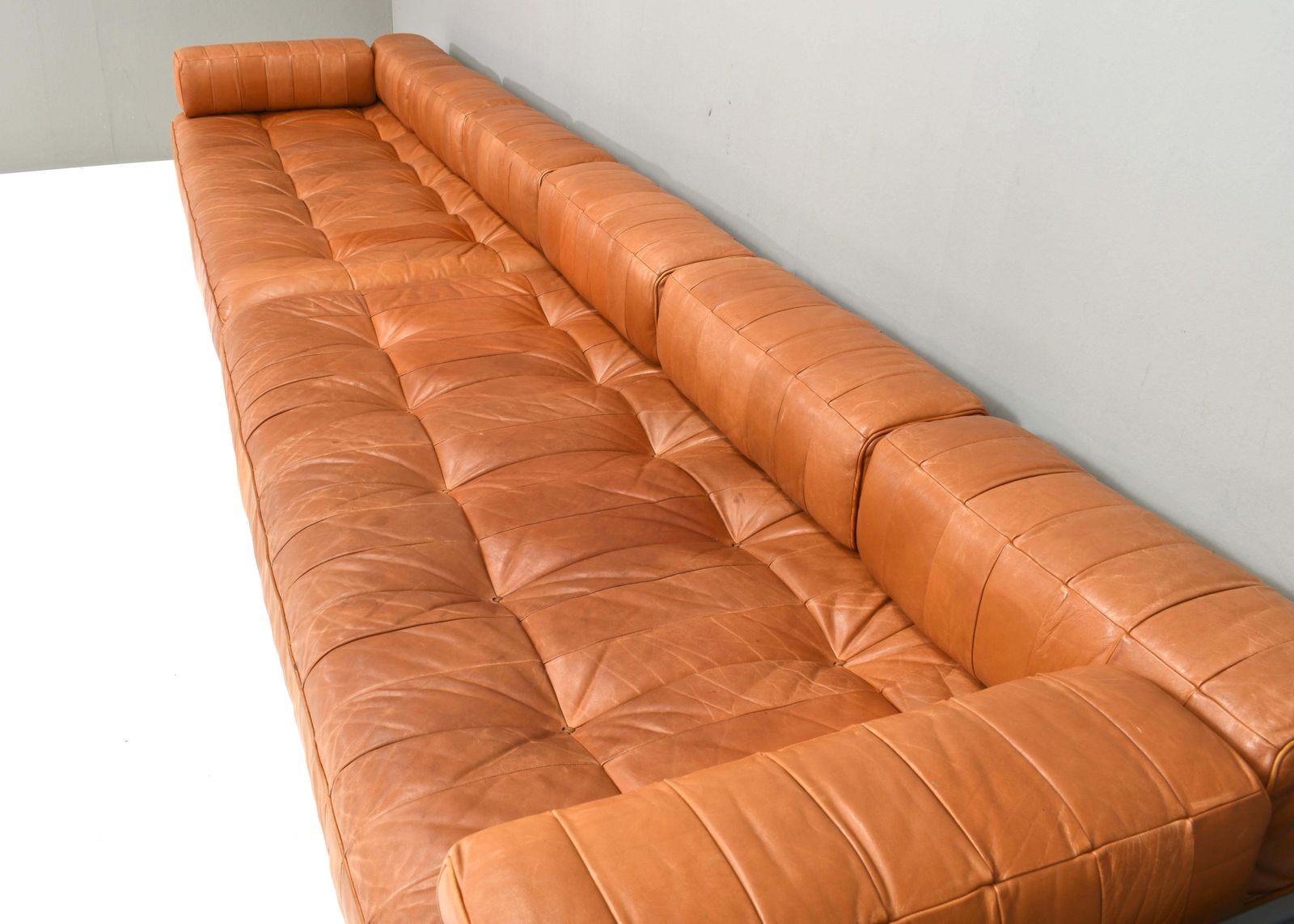 Furniture Pair Of De Sede Ds80 Daybed Sofas In Cognac Tan Leather   Switzerland, 1970s photo