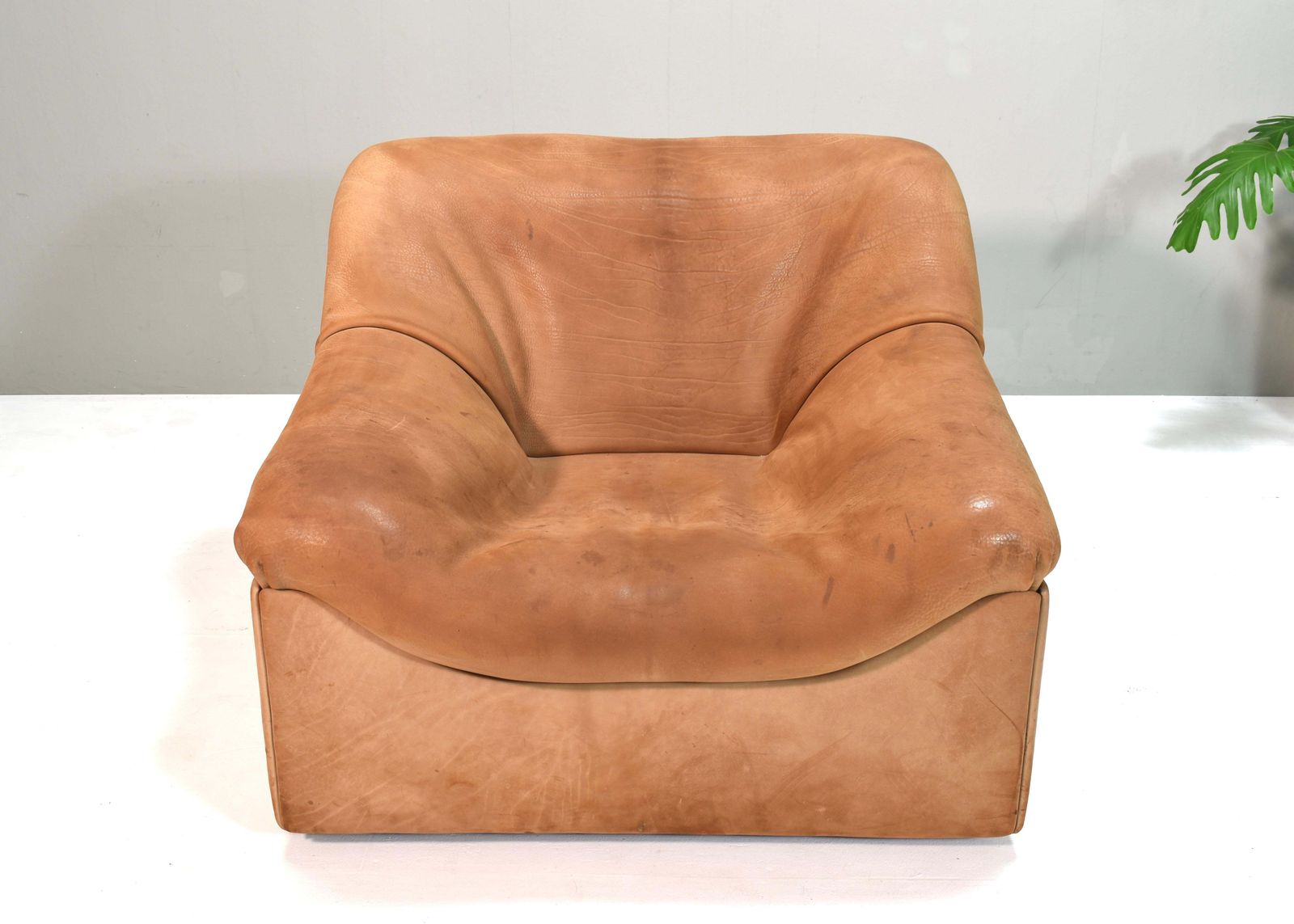 De Sede Ds46 Tan Buffalo Leather Lounge Armchair, Switzerland   1976 photo for sale