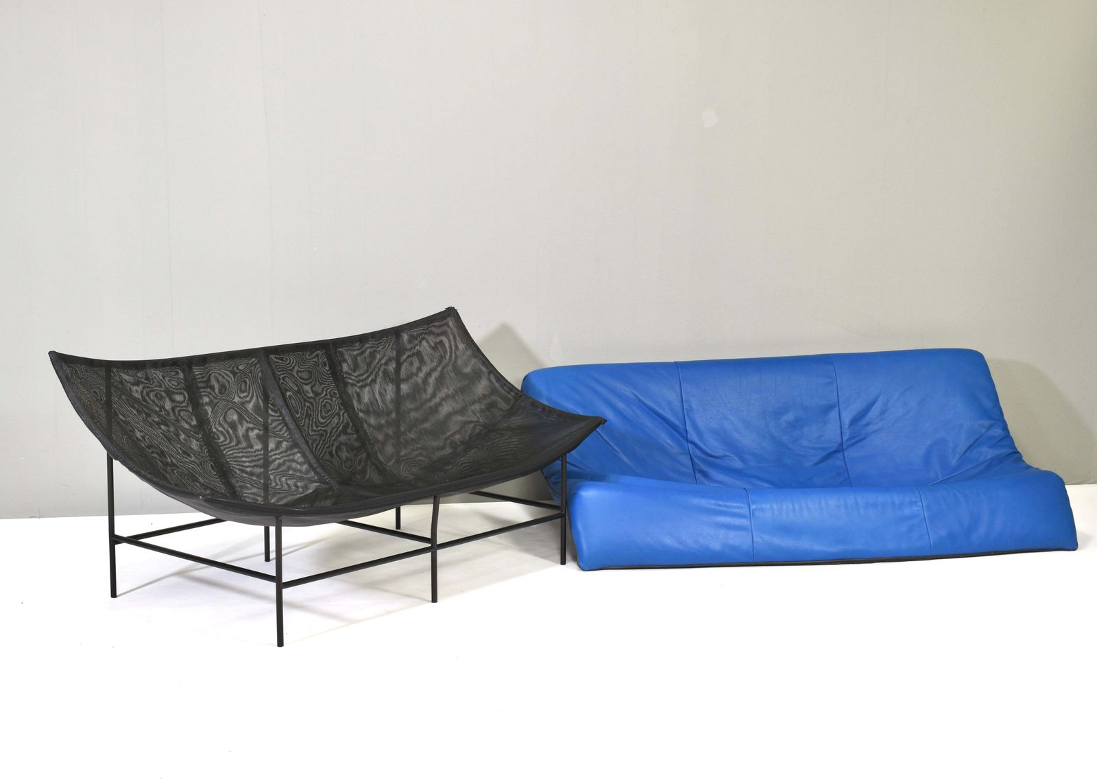 photo furniture Butterfly Sofa In Leather By Gerard Van Den Berg For Montis, Netherlands, 1980's