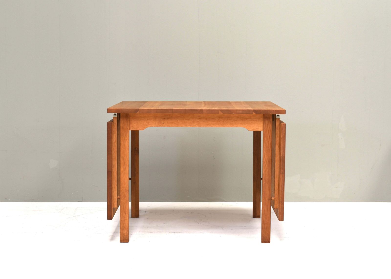 Scandinavian Drop Leaf Dining Table In Solid Oak, Scandinavia   Circa 1970 80 photo furniture