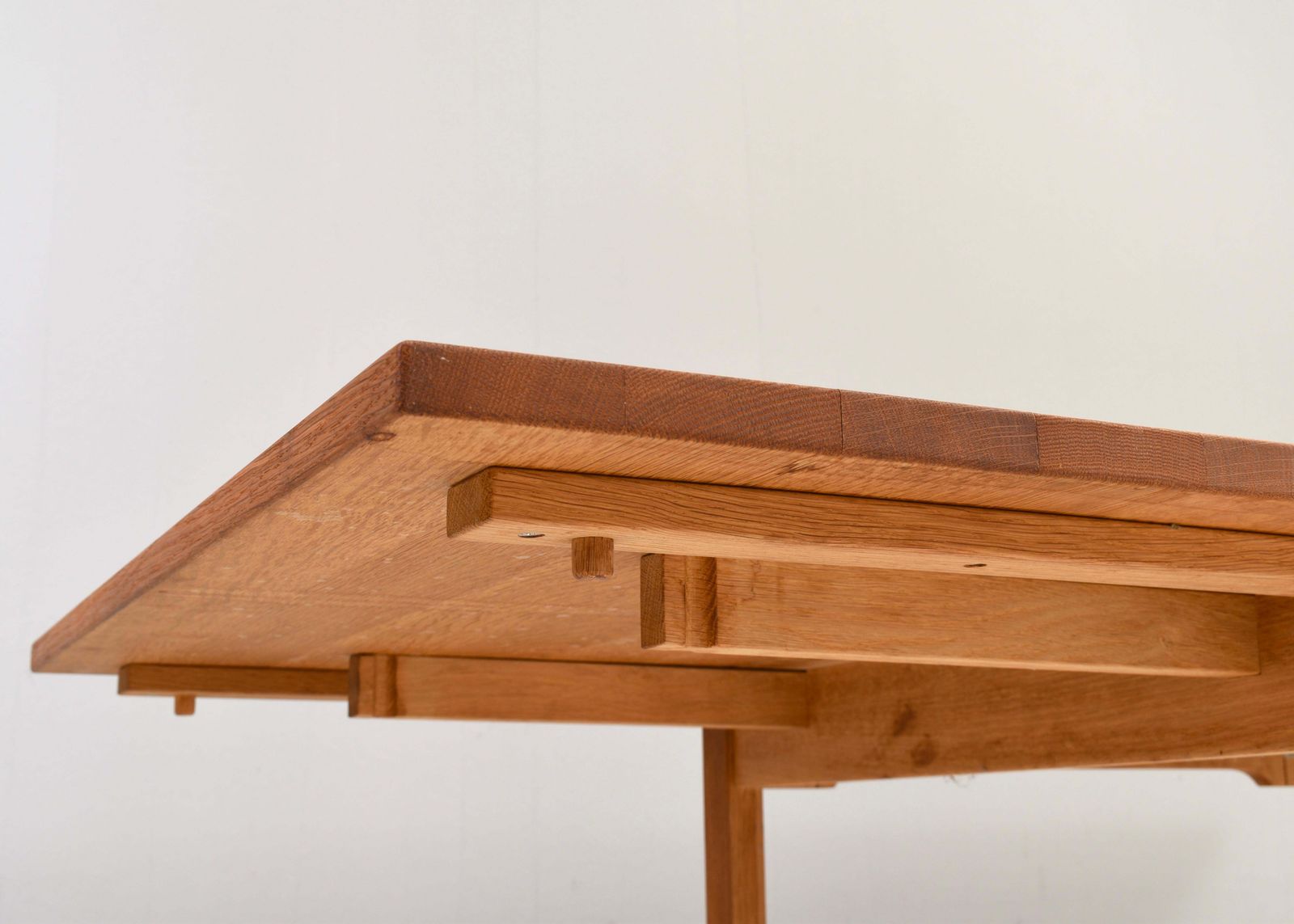 photo for sale Scandinavian Drop Leaf Dining Table In Solid Oak, Scandinavia   Circa 1970 80