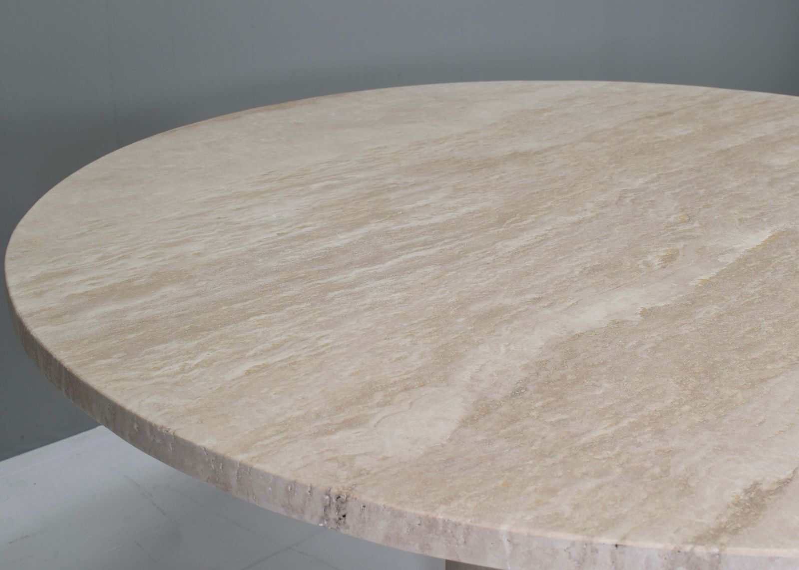 Furniture Exquisite Round Travertine Dining Table In The Manor Of Up& Up photo