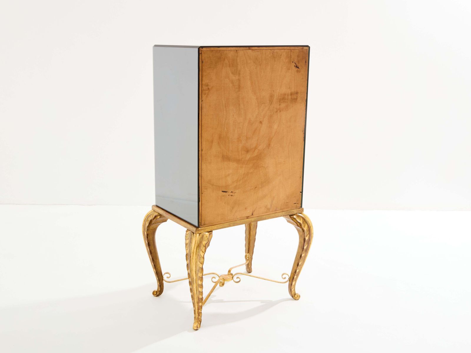 photo vinterior Maison Jansen Gilt Wood And Mirrored Bar Cabinet 1940
