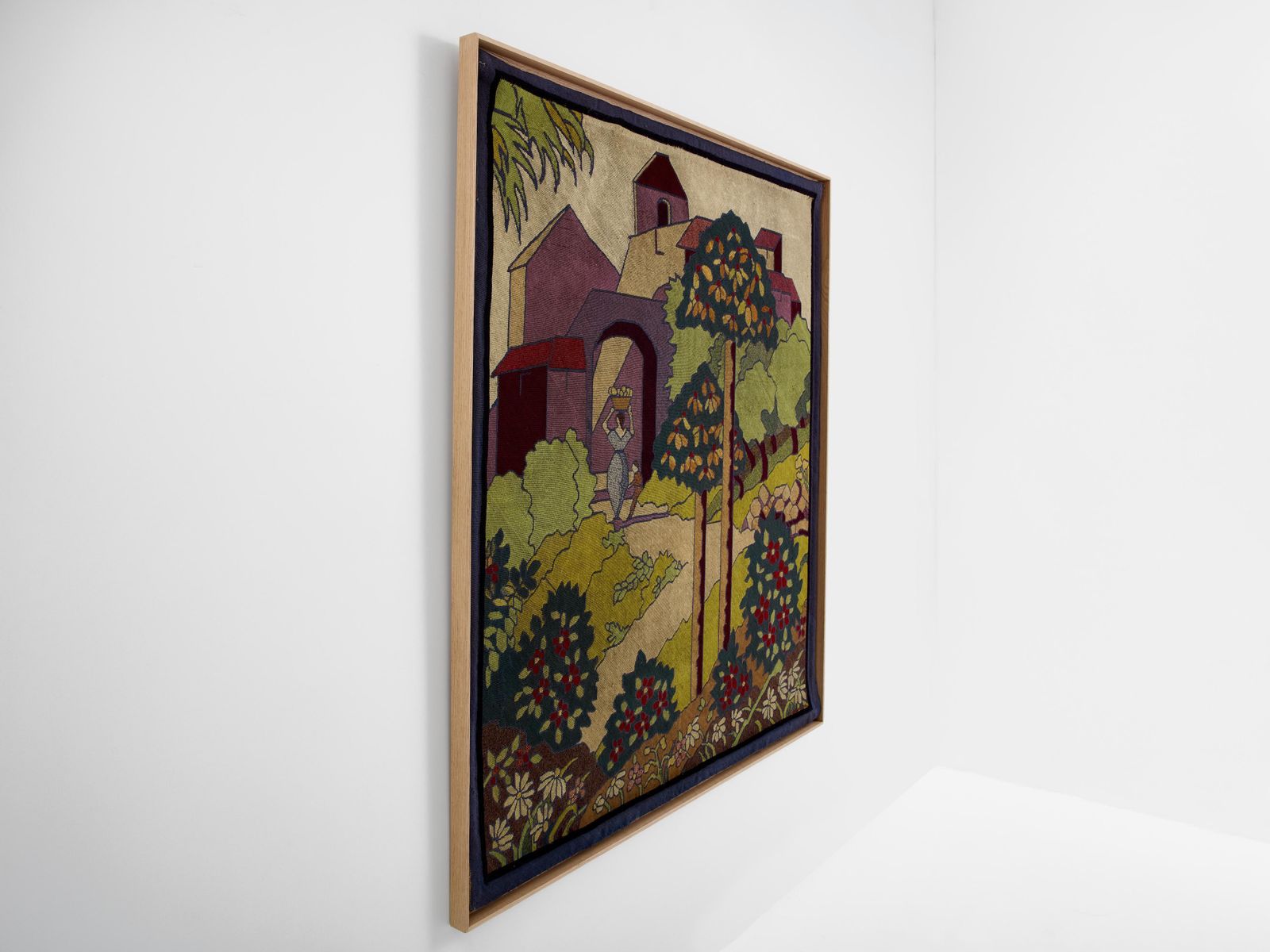 Gabriel Laneyrie Petit Point Needlework Panel Tapestry 1934 photo furniture