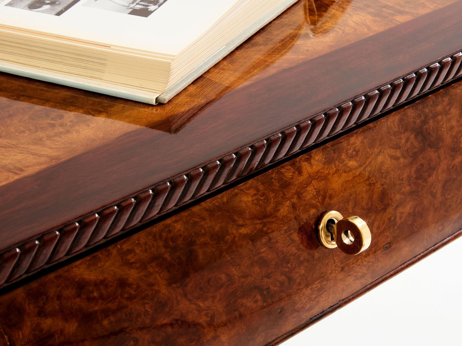 Süe & Mare Rosewood And Amboyna Burl Desk 1921 photo vintage