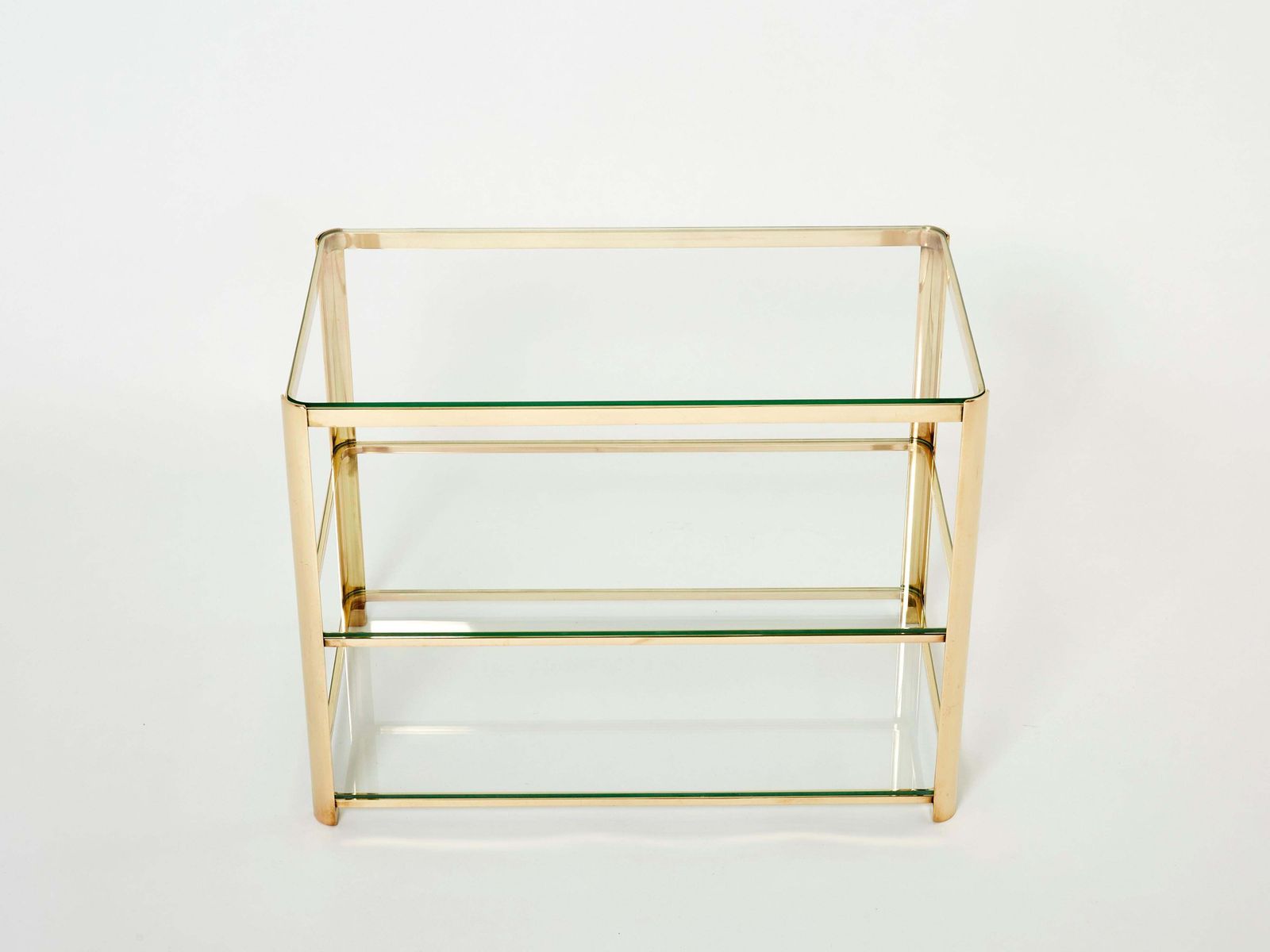 Table d'appoint à trois niveaux en bronze, par Jacques Quinet pour Broncz, années 1960 photo 7132.0