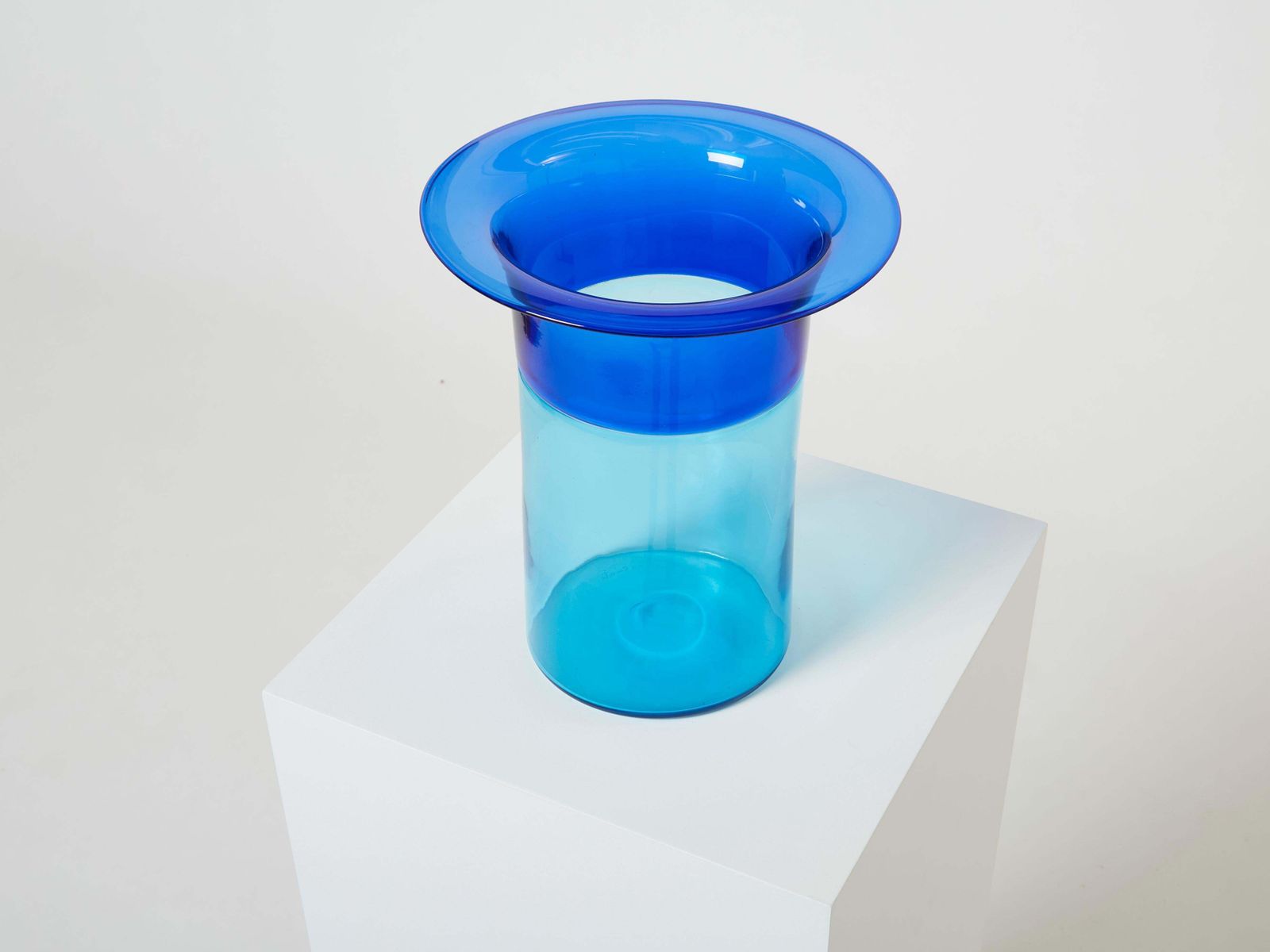 Luciano Gaspari Large Incalmo Murano Glass Vase By Salviati 1970 photo Home Decor