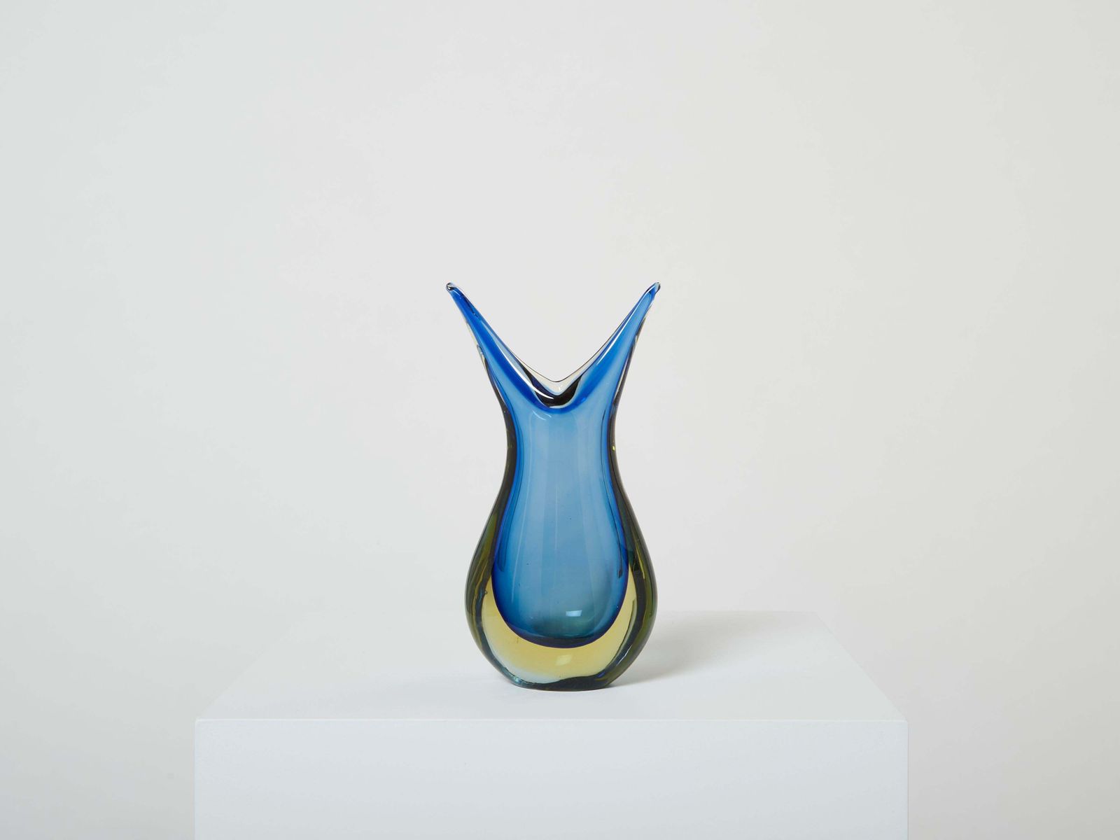 Set Of Two Small Vases Sommerso Murano Glass, 1970s photo buy