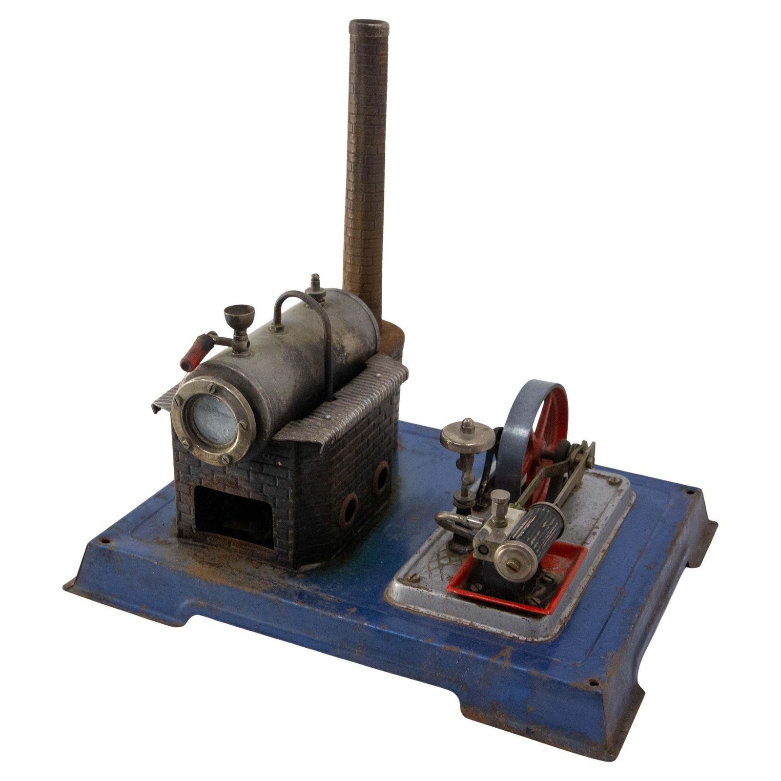 German Wilesco Metal Sheet Steam Engine Children Toy, Circa 1960