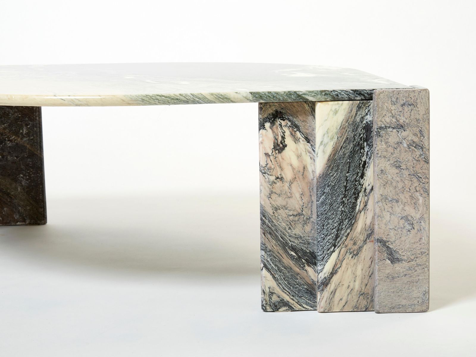 Large Eye Shaped Sicilian Marble Coffee Table, 1970s photo buy