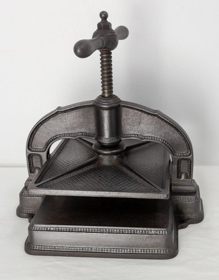 Antique Workshop Book Press Wrought Iron, France, Circa 1850 photo furniture