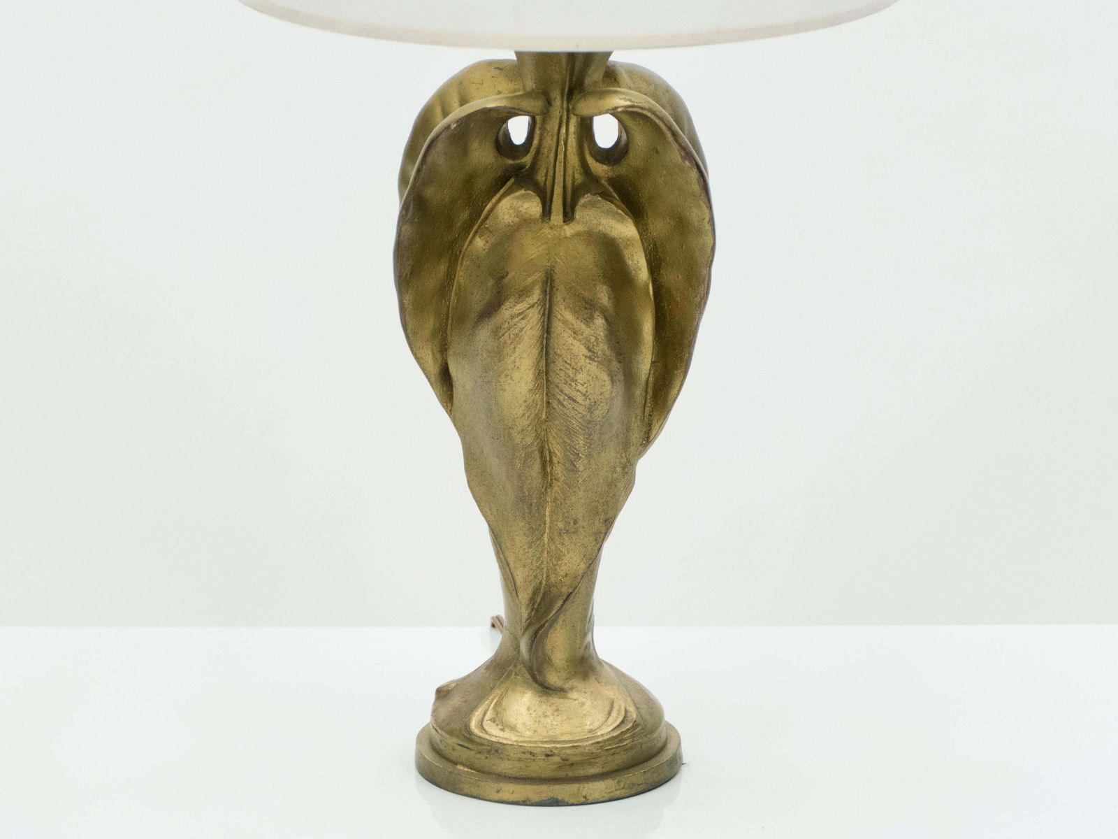 Lampe Art déco en bronze patiné, France, années 1930 photo Luminaires