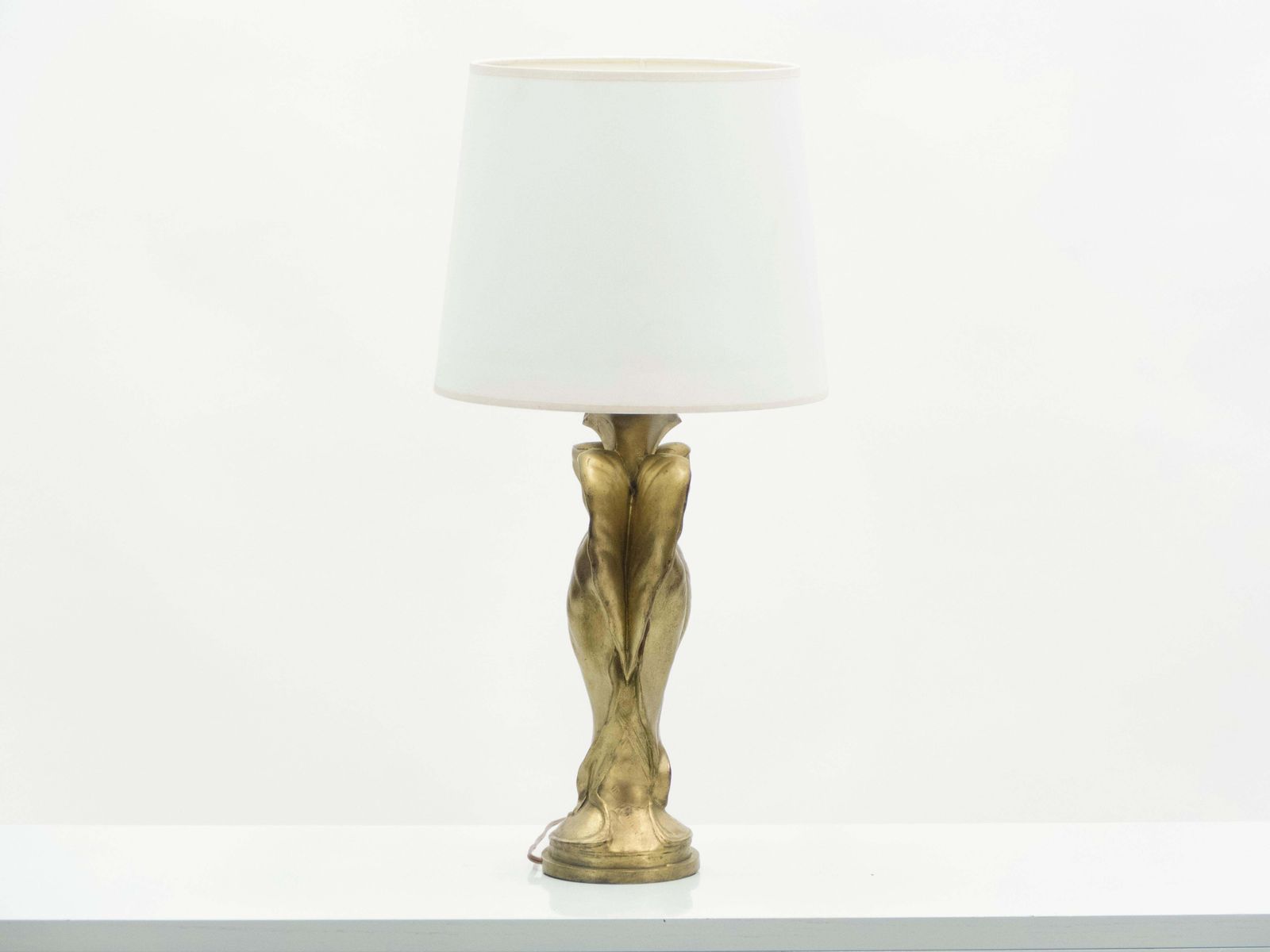 Lampe Art déco en bronze patiné, France, années 1930 photo vinterior