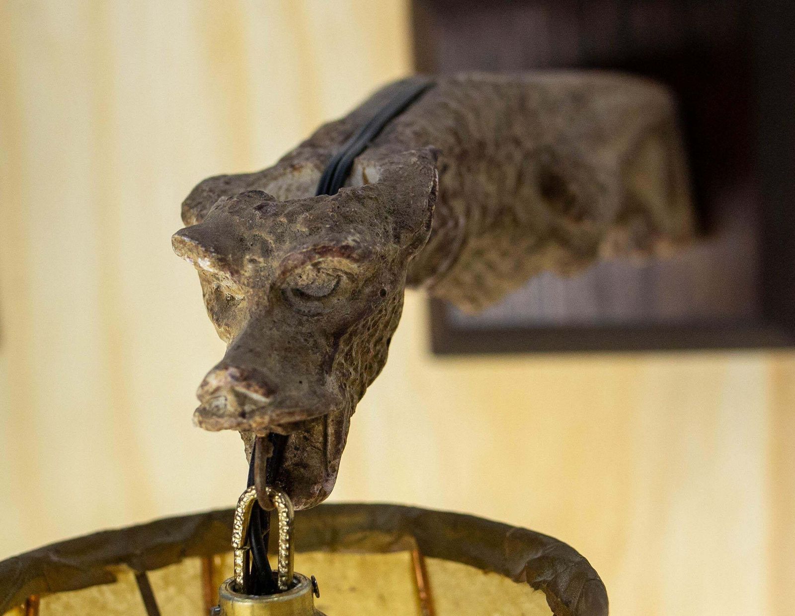 French Stuc Pair Of Winged Gargoyle Sconces Circa 1890 photo buy