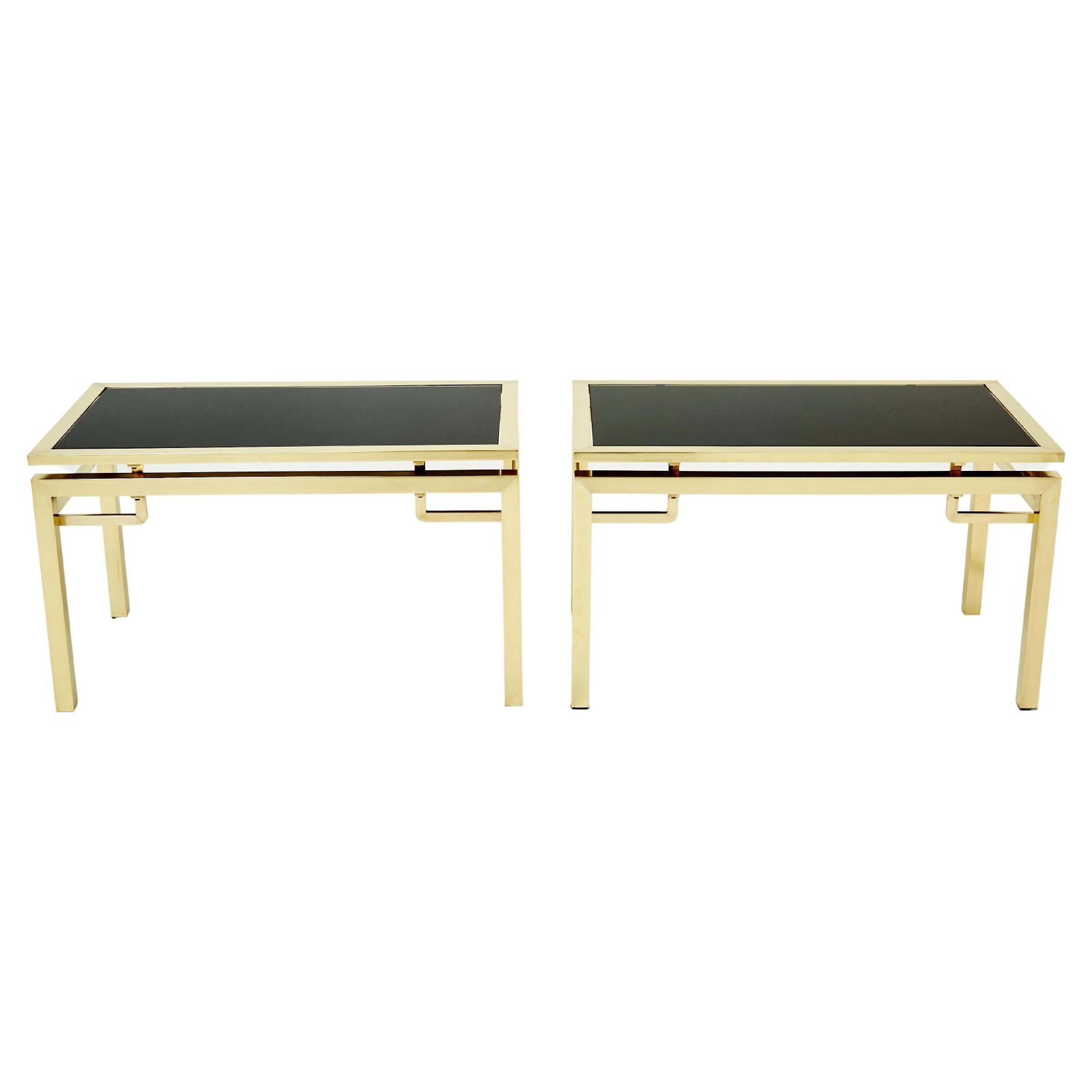 Tables d'appoint en laiton, par Guy Lefevre pour Maison Jansen, années 1970