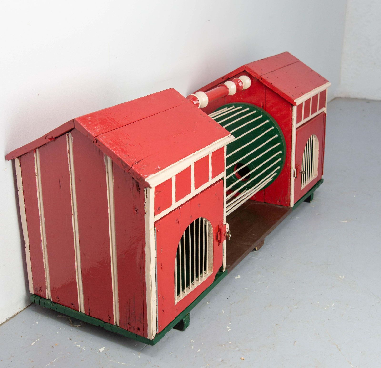 French Painted Garden House For Gerbils Or Small Pets Circa 1970 photo Garden Decor