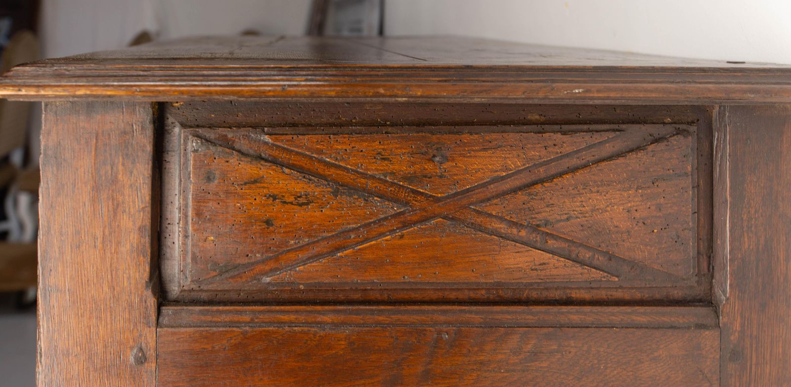 photo buy French Antique Oak & Wrought Iron Buffet Country Style 18th Century