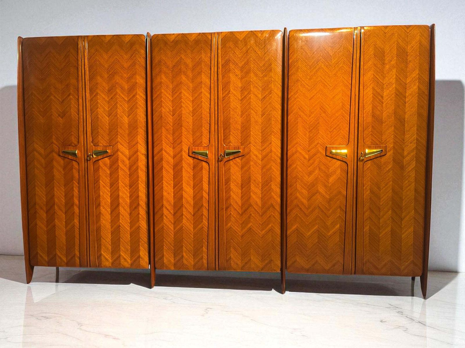 Italian Mid Century Wardrobe Or Armoire By La Permanente Mobili Cantù, 1950s