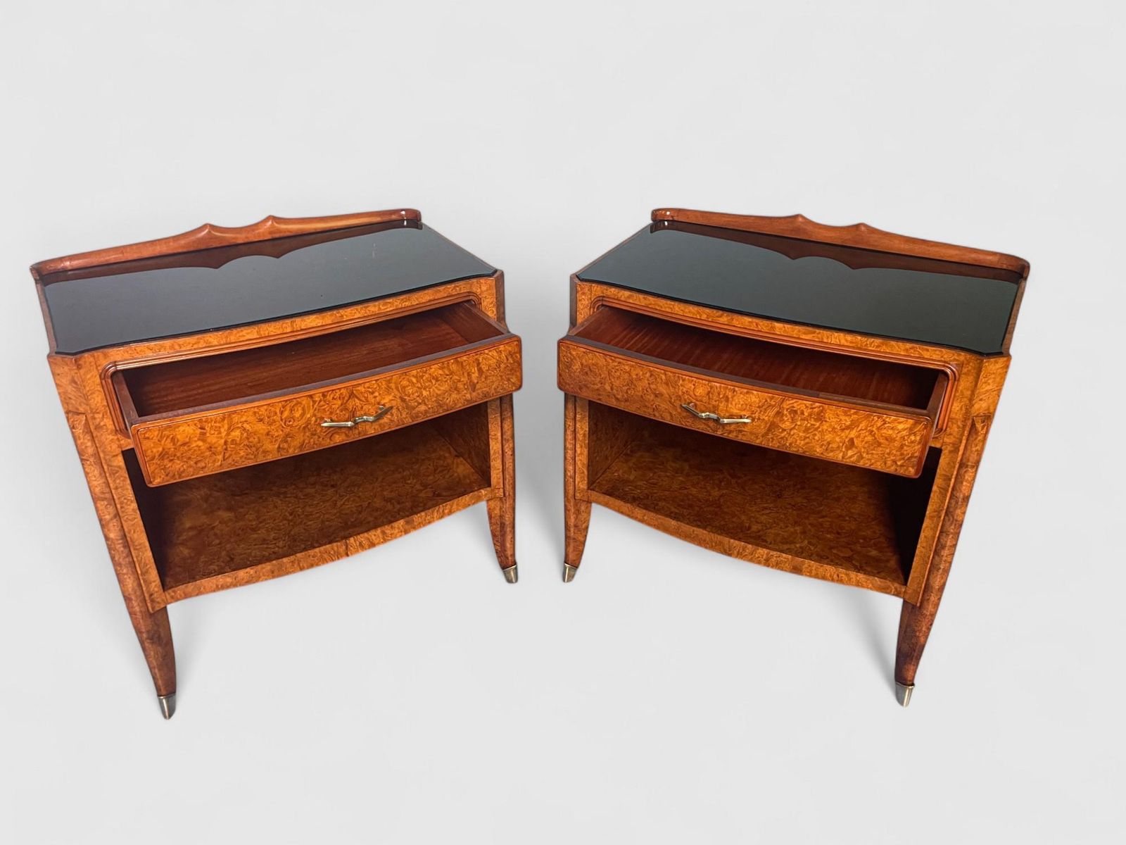 Italian Mid Century Night Stands, Set Of 2, Attributed To Paolo Buffa, 1950s photo 2773.0