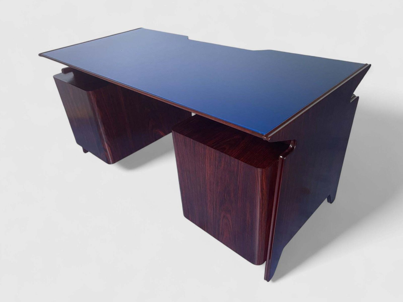 photo vintage Italian Mid Century Executive Table Desk Attributed To Osvaldo Borsani ,  1950s