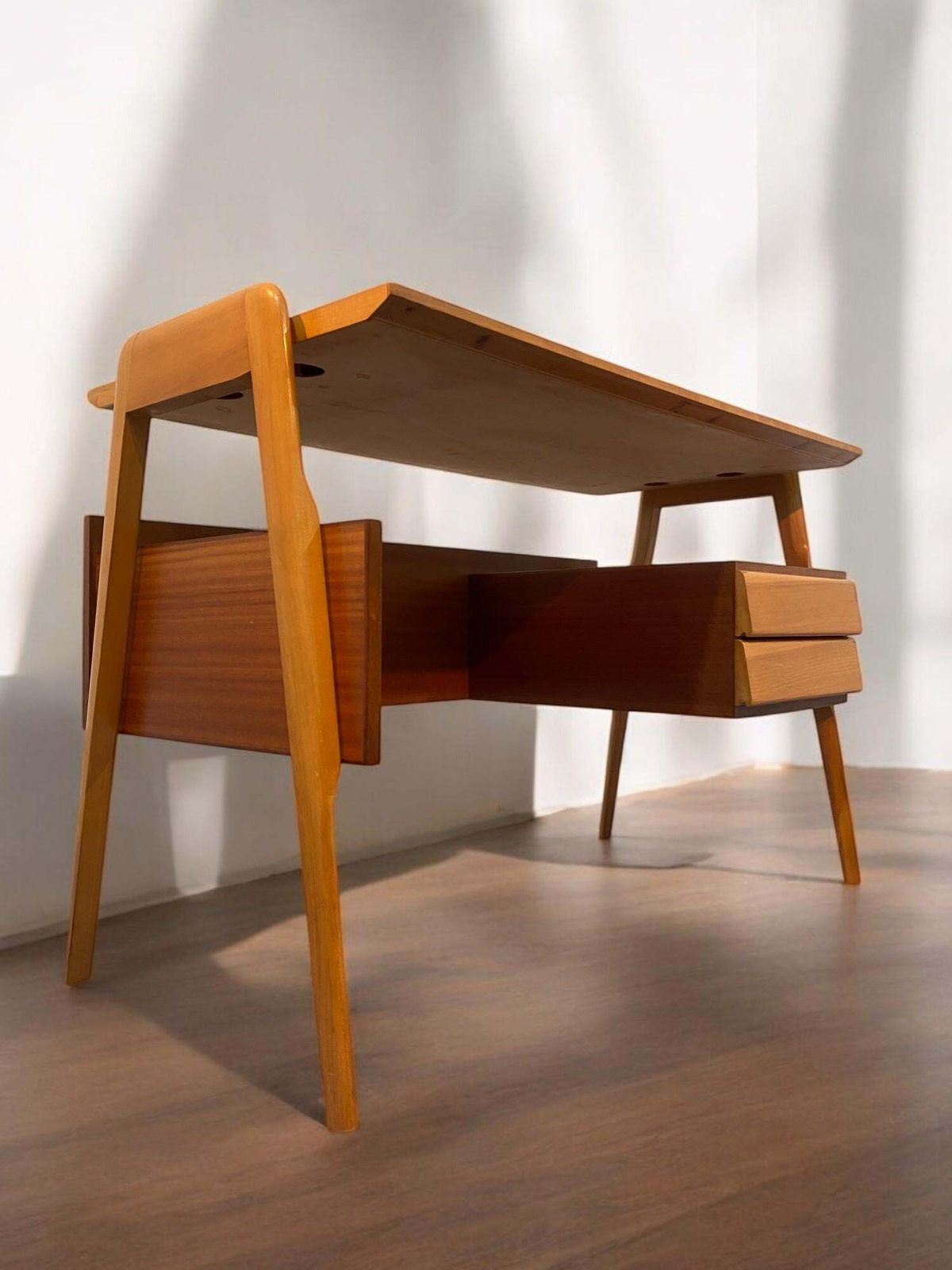 Italian Mid Century Table Desk And Chair Designed By Vittorio Dassi In 1950s photo 3628.0