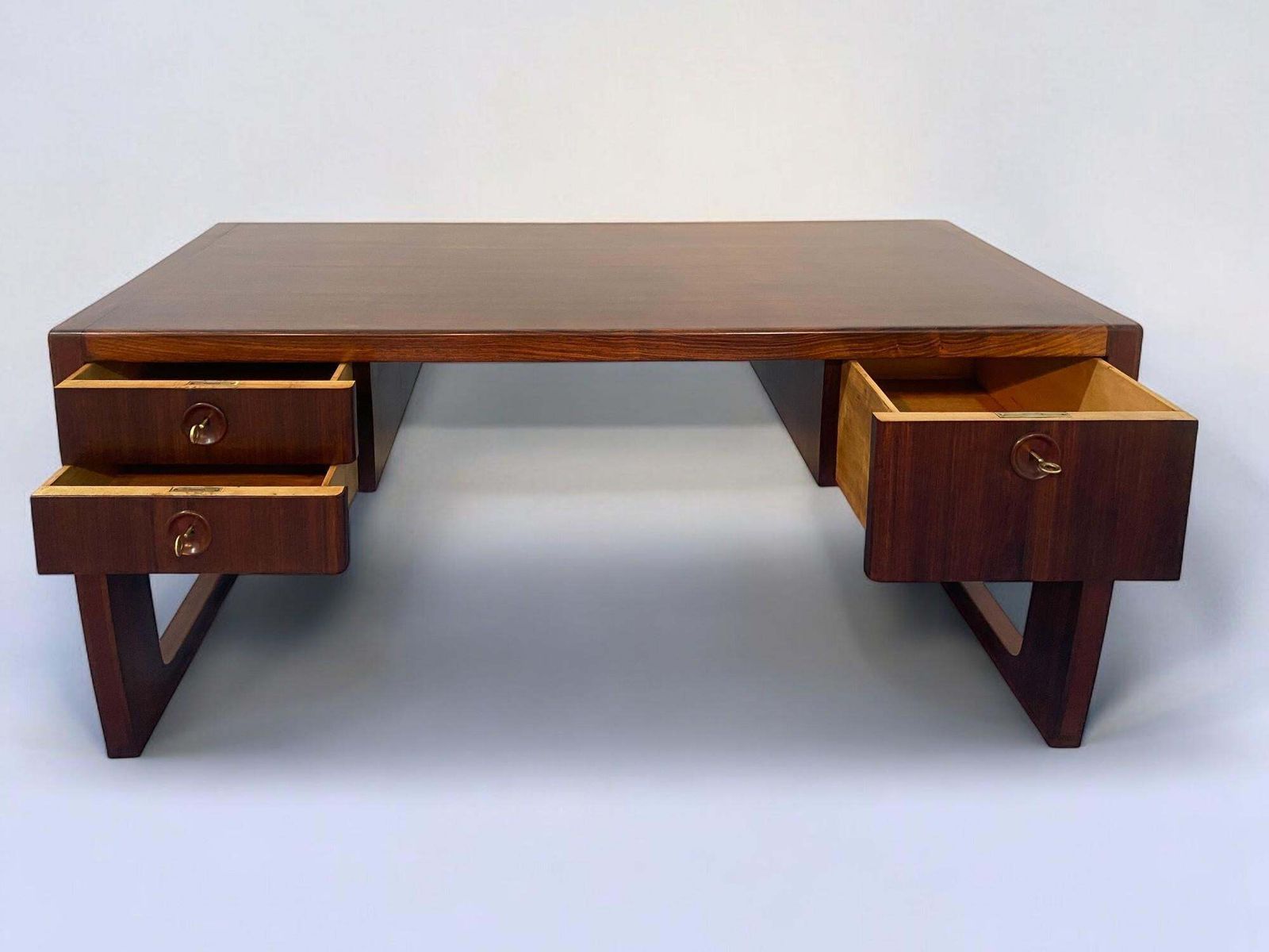 Furniture Italian Mid Century Executive Table Desk Designed By Paolo Buffa In 1950s photo