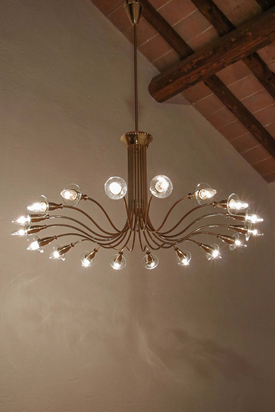 Italian Mid Century 18 Lights Chandelier By Angelo Lelii For Arredoluce photo furniture