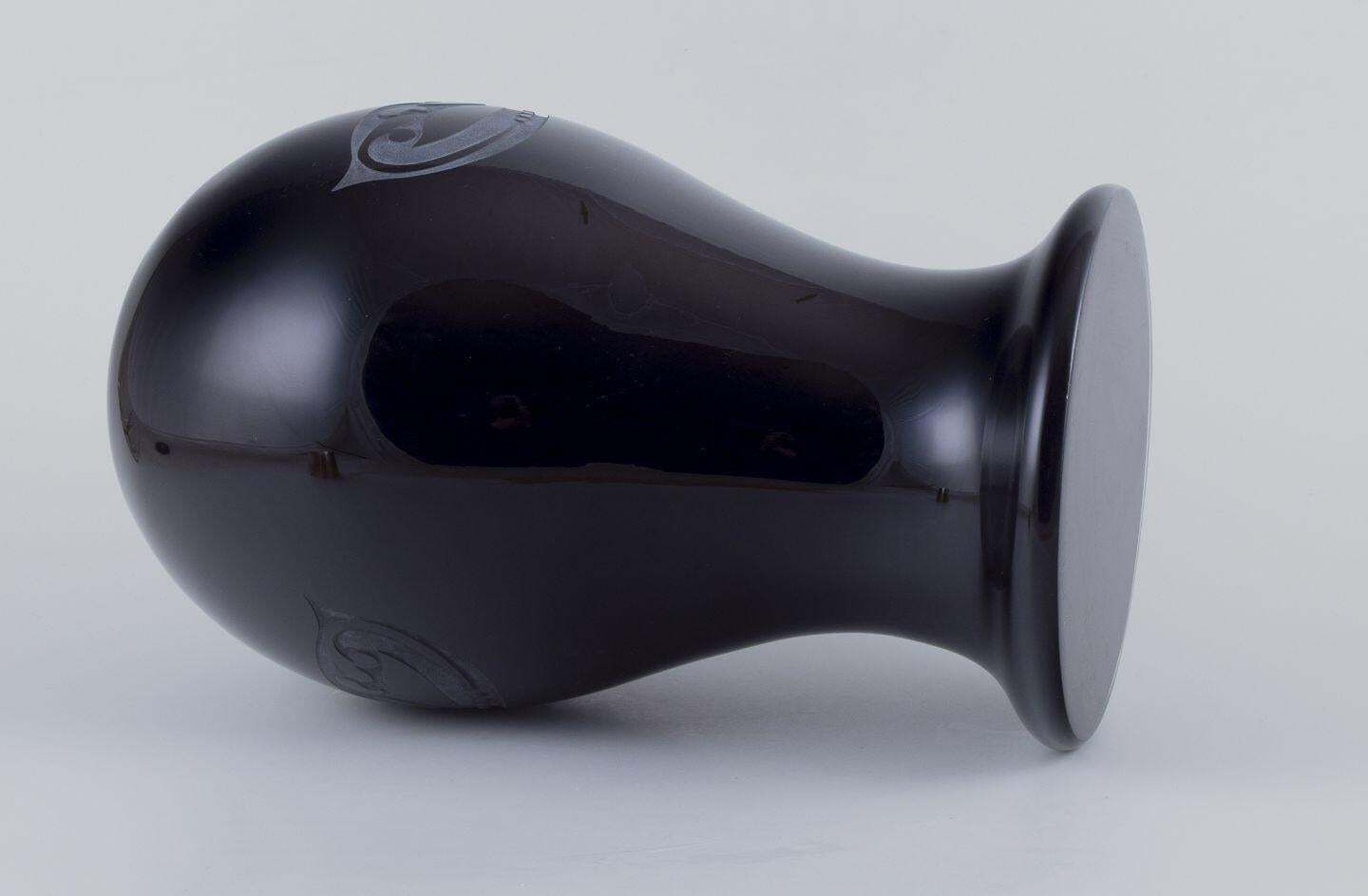 Roberto Cavalli For Murano. Floor Vase Made Of Black Art Glass. 21st C. photo buy